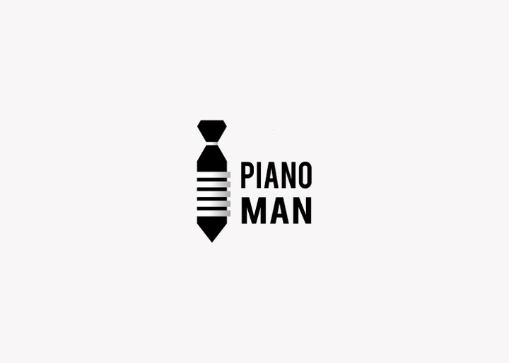 لوجو -piano man