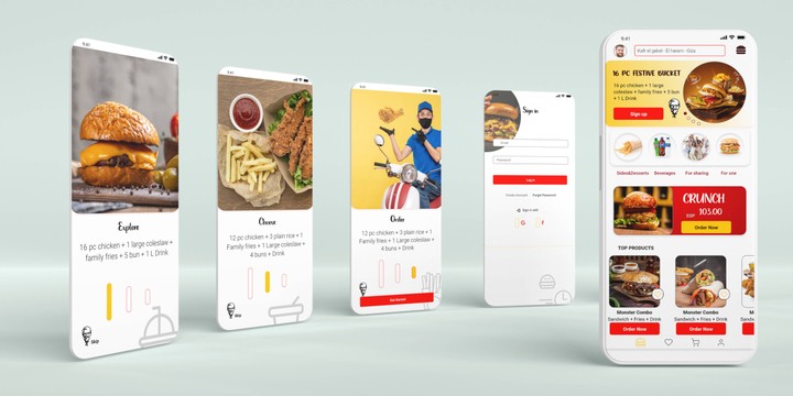 KFC - Order Online app redesign