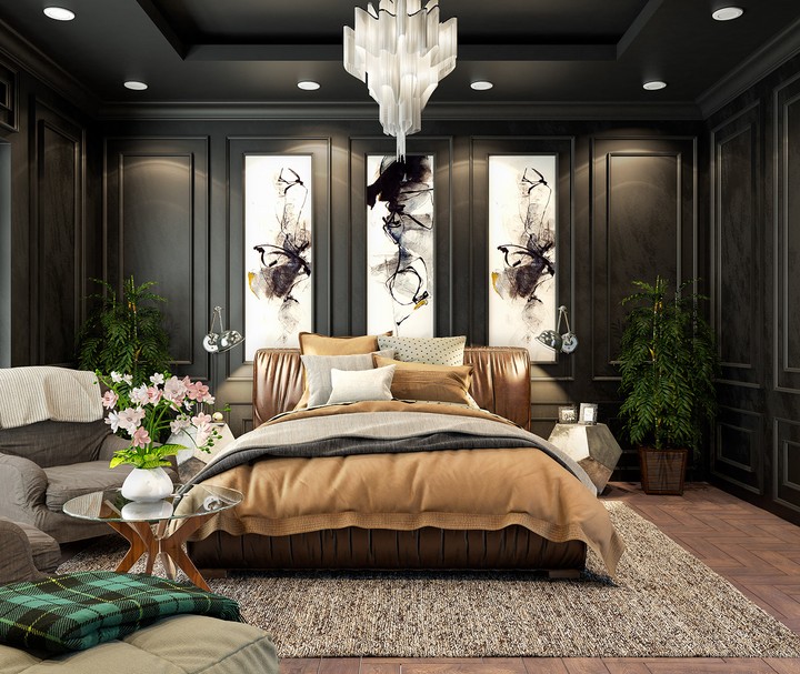 Luxury Black Bedroom