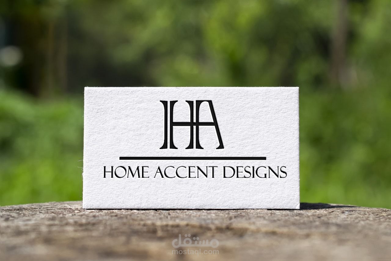 عمل هوية بصرية لموقع تصميم داخلي Home Accent Designs