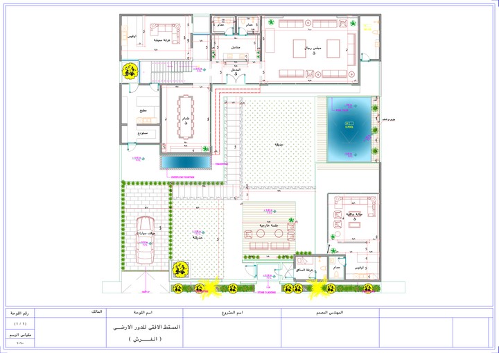 رسومات تنفيذية تصميم داخلى