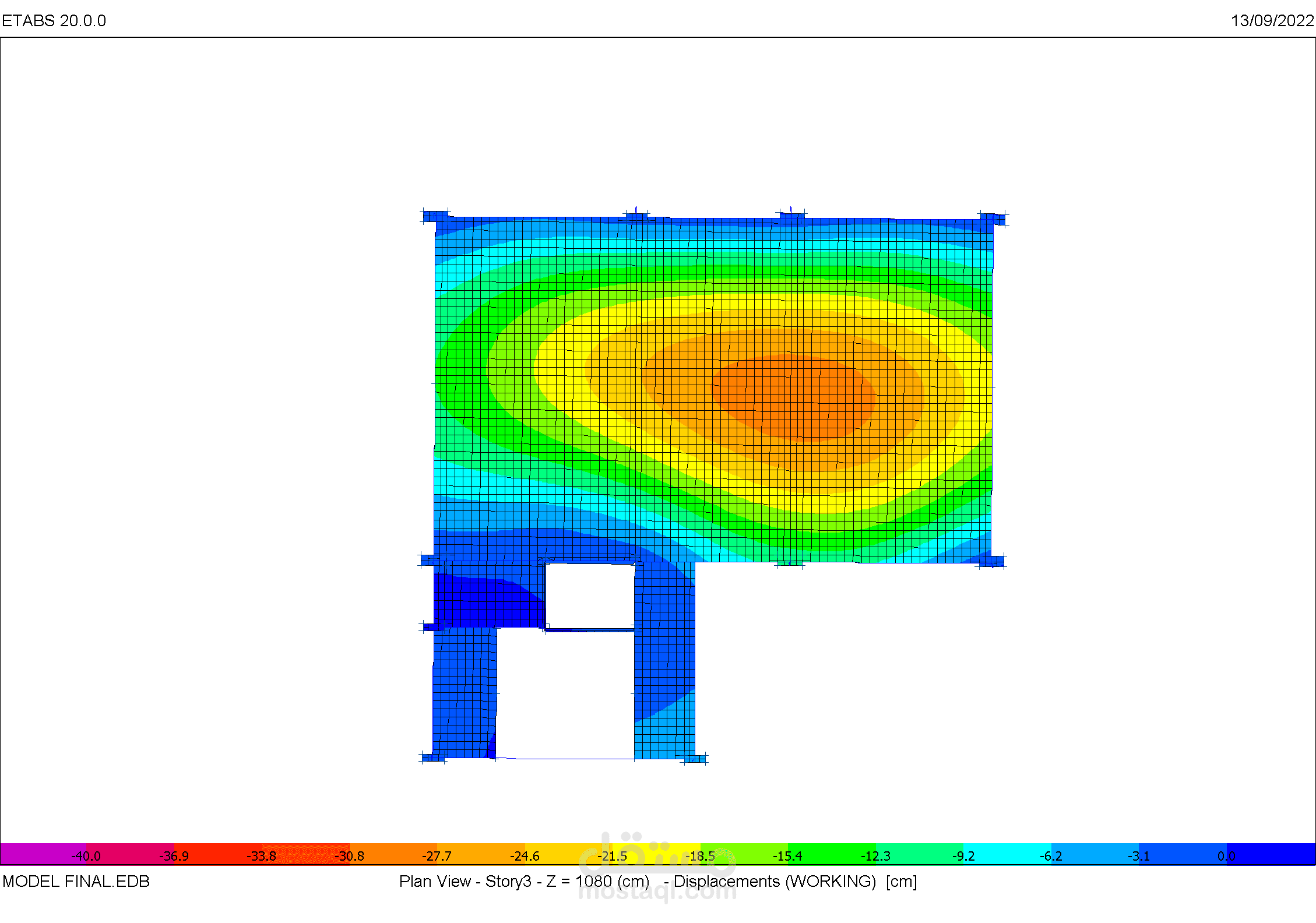 تصميم قاعة اجتماعات 9.6 م * 15.6 م  تصميم انشائي