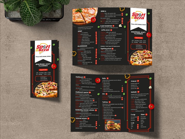 Menu Sport Pizza Restaurant