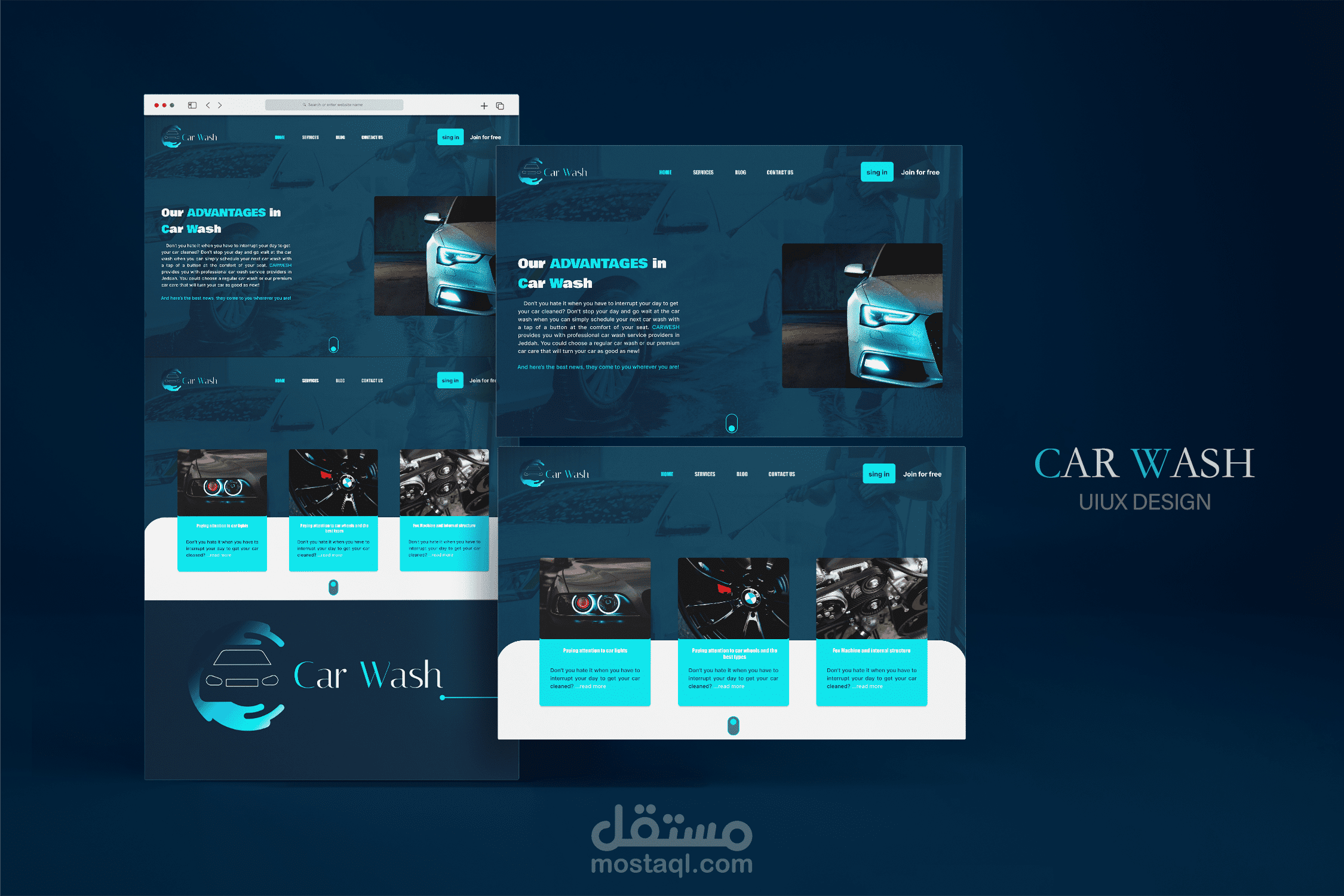 Car Wash web design