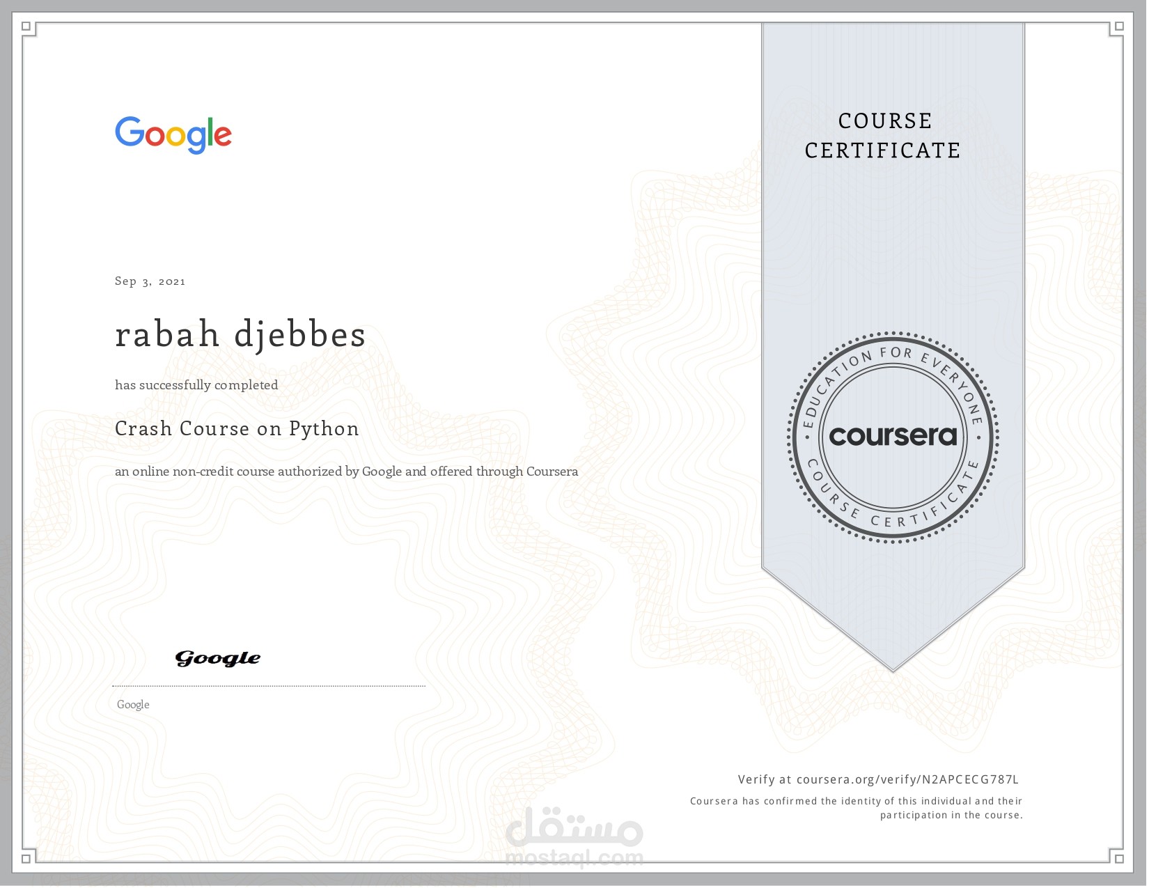 Crash Course on Python from google