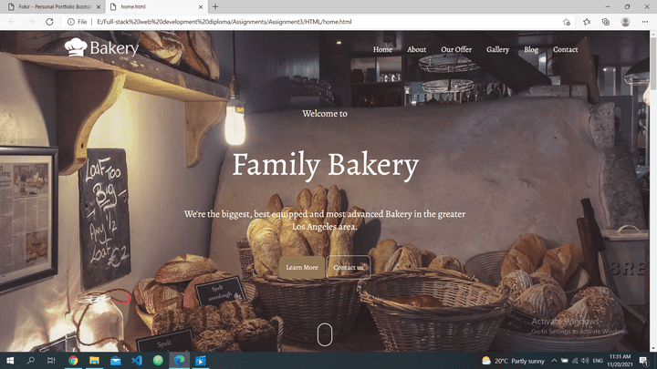 Bakery website