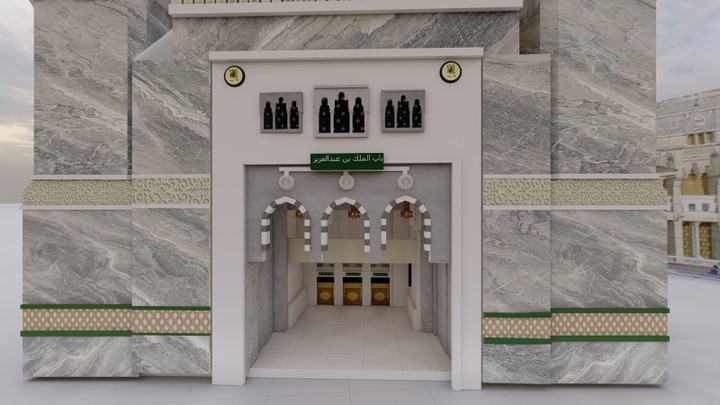 نمذجة ثلاثية الابعاد لباب الملك بن عبد العزيز