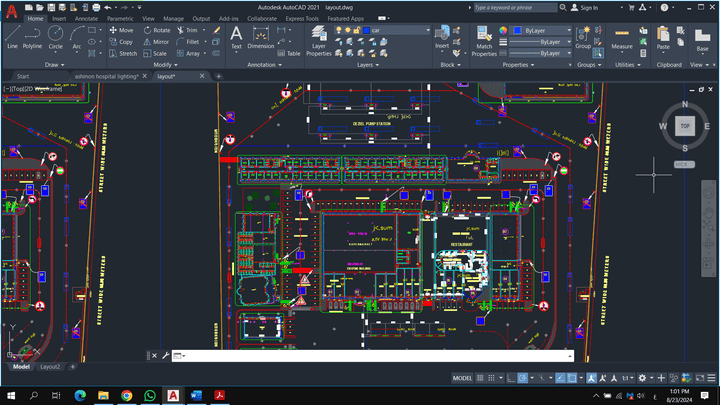 تصميم اضاءه فندق متكامل علي طريق الرياض _الدمام في المملكه العربيه السعوديه