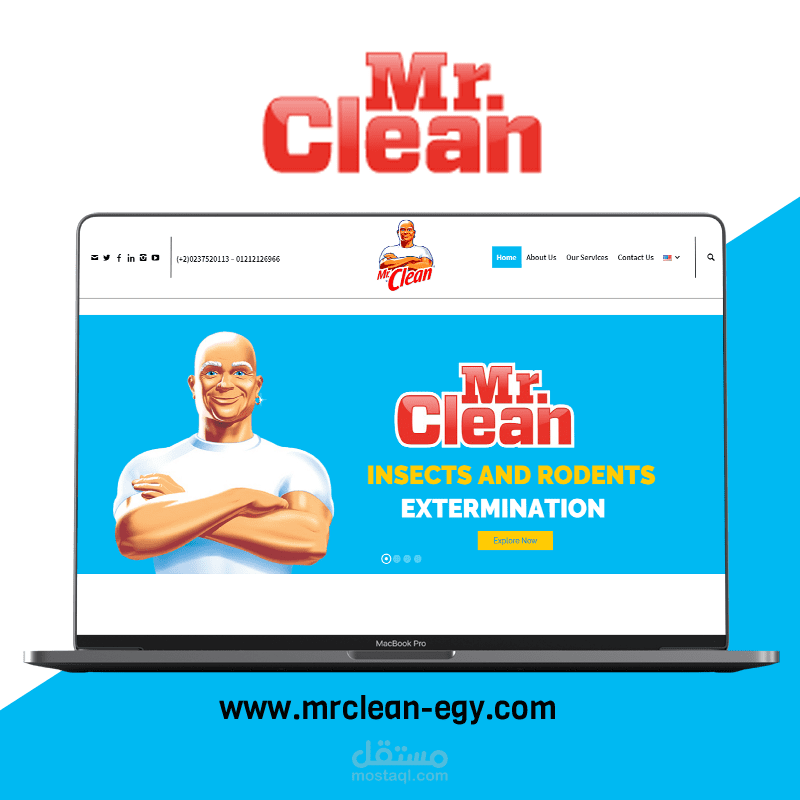 Mr Clean Egypt Website Design