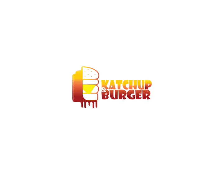 Katchup and Burger logo وانشاء الهويه البصريه