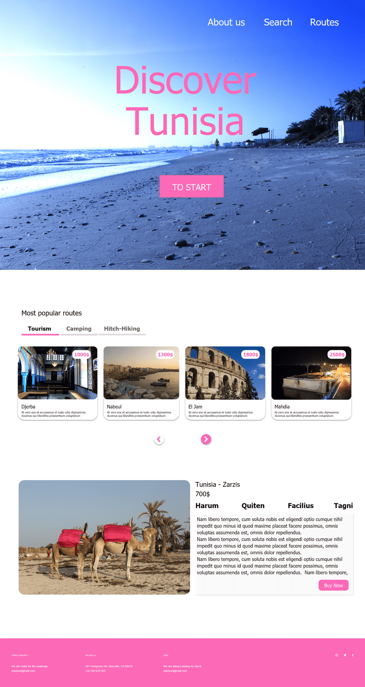 موقع لترويج السياحة في تونس