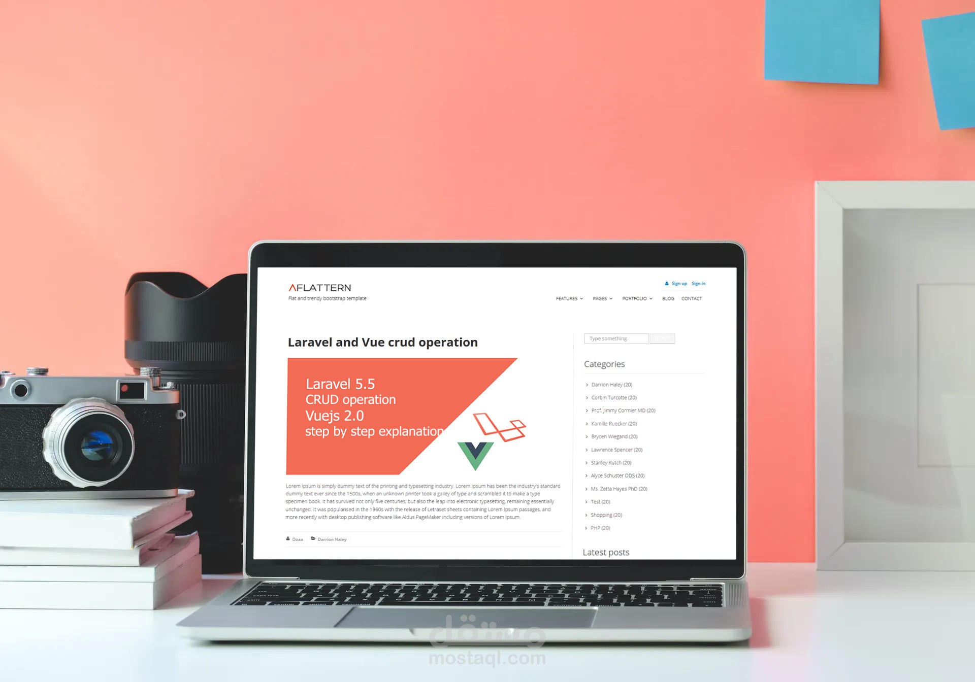 برمجة مدونة باستخدام (SPA) Laravel and Vue.js