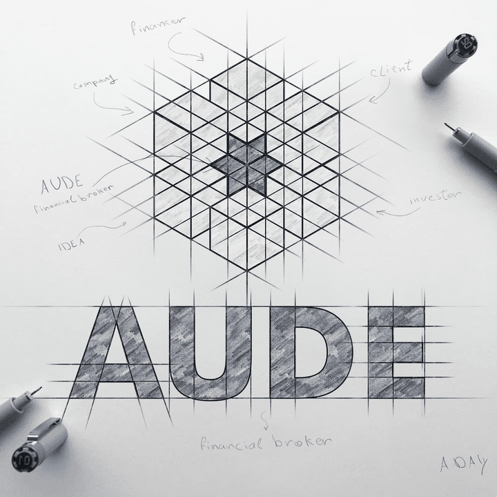 AUDE Financial Broker Logo Design 1