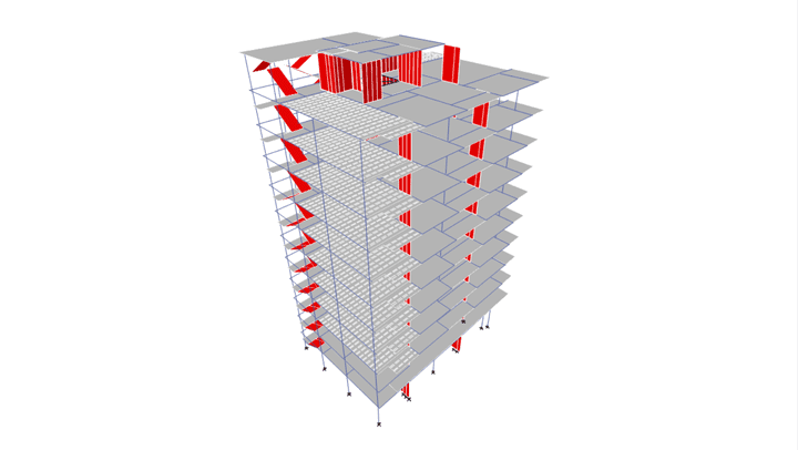 3d model in Etabs