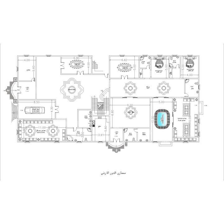 تصميم معماري فيلا سكنية بالسعودية