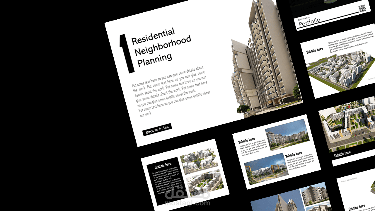 PowerPoint Architecture Portfolio - Residential Neighborhood Planning