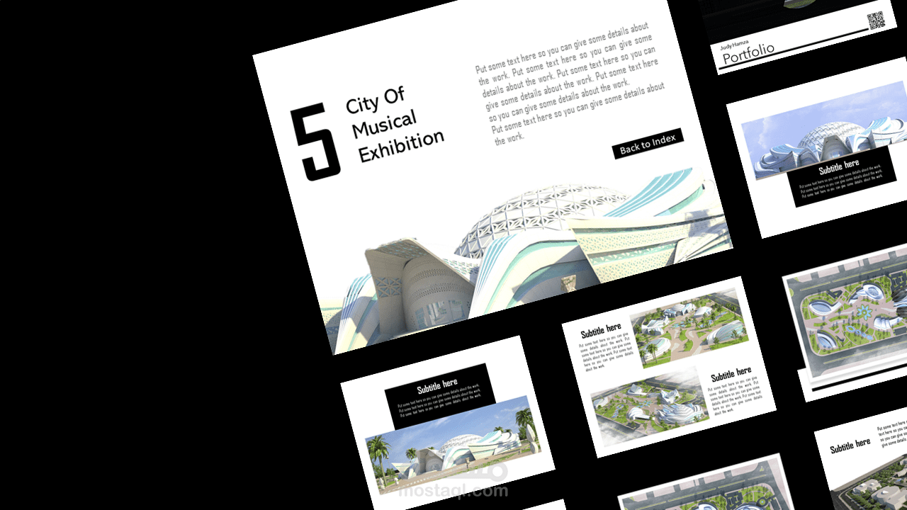 PowerPoint Architecture Portfolio - City Of Musical Exhibition