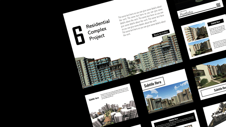 PowerPoint Architecture Portfolio - Residential Complex Project