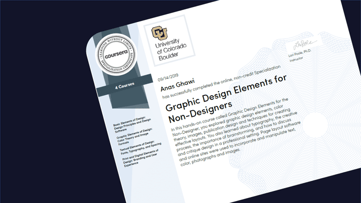 American Professional Certificate - Design Specialization