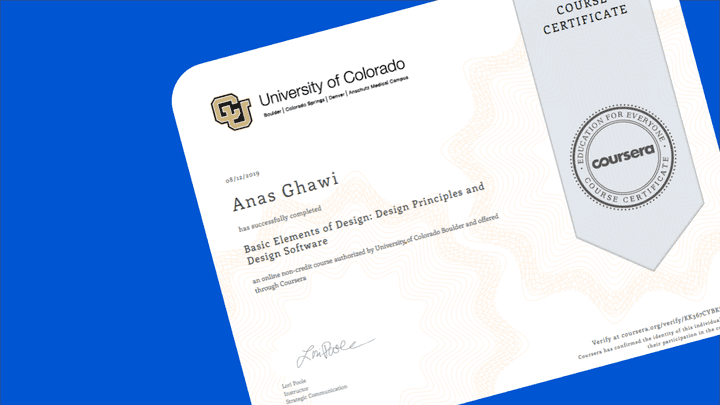 American Professional Certificate - Design Course 1