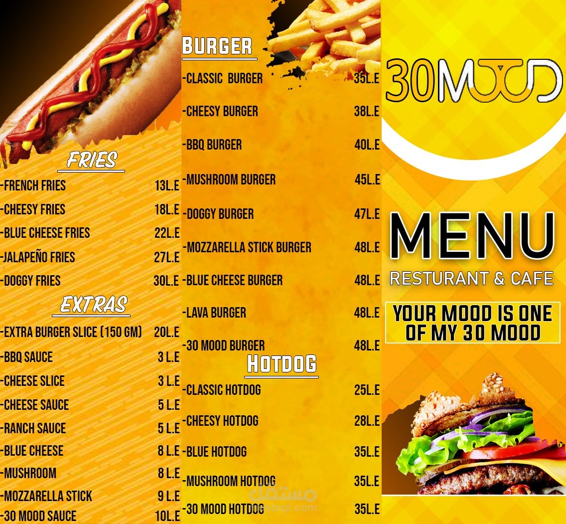 30MOOD Restaurant And Cafe Menu