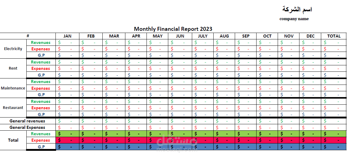 Monthly Financial Report