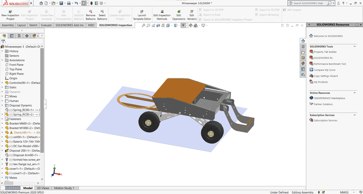 تصميم ميكانيكى ثلاثى الأبعاد بإستخدام برنامج Solidworks