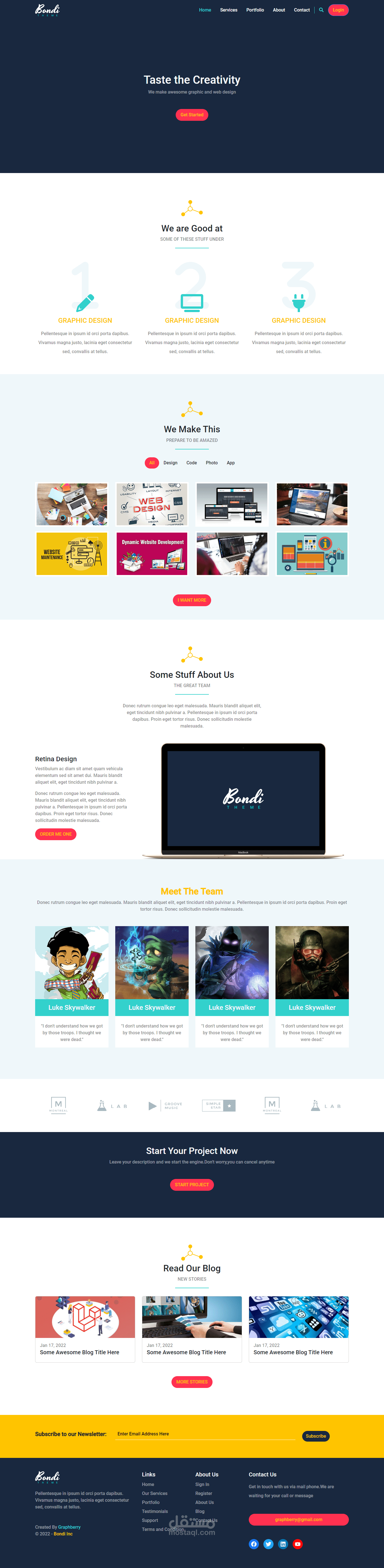 landing page