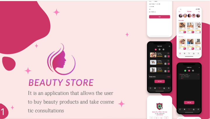 تصميم واجهة المستخدم UX وتصميم واجهة المستخدم UI , باستخدام أدوبي بإبداع لتطبيق متجر الكتروني(IOS ) لبيع منتجات للتجميل