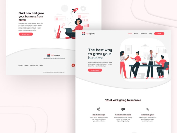 landing page