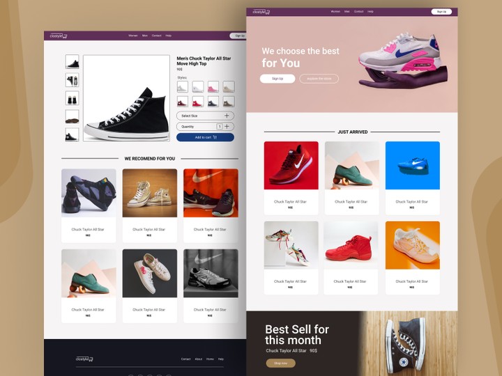 shoes store website