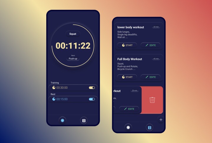 neumorphic timer app