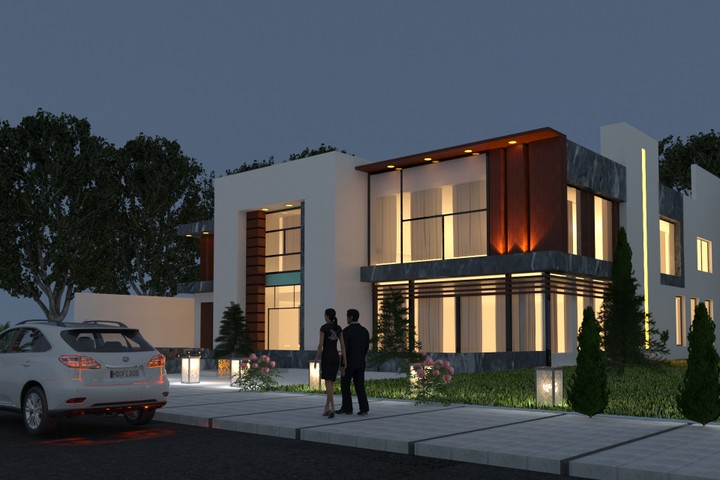 Modern villa exterior design