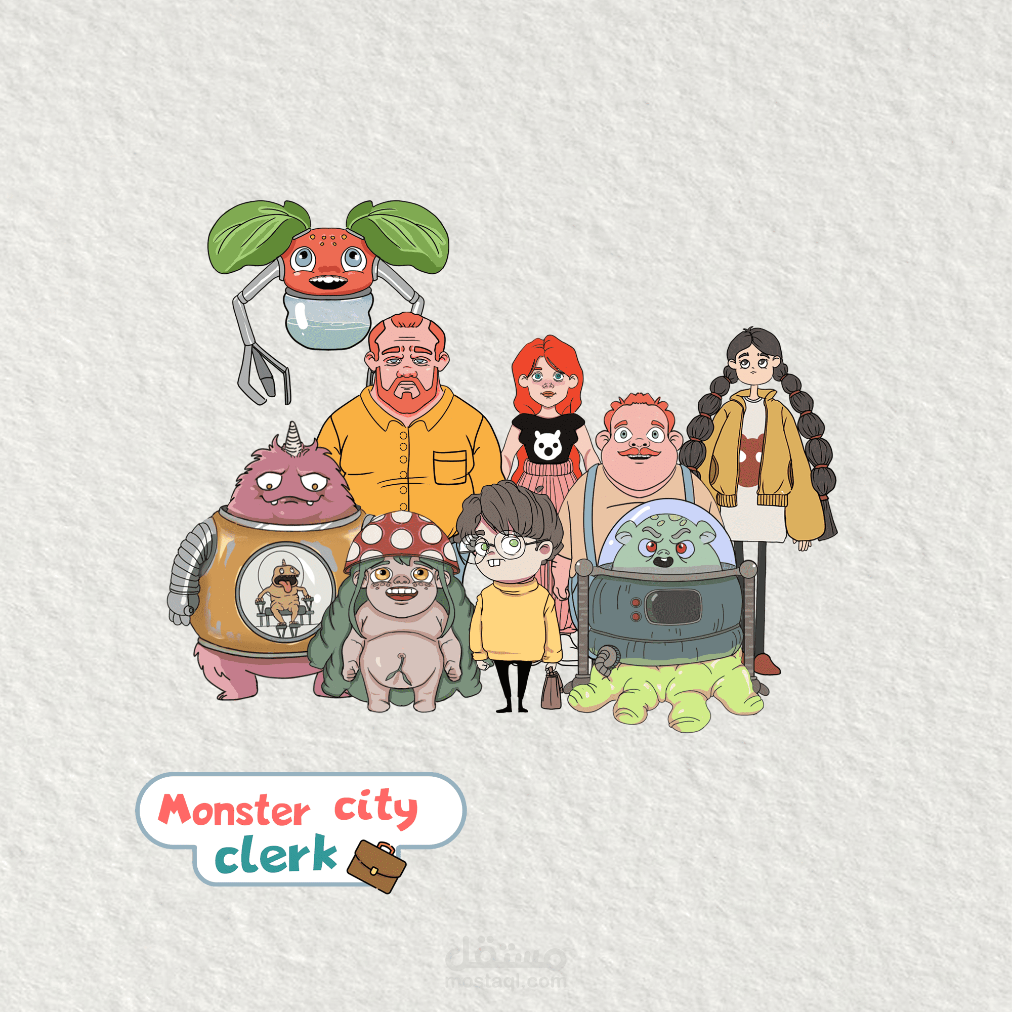 MONSTER CISTY CLERKمشروع تصميم شخصيات وعوالم.