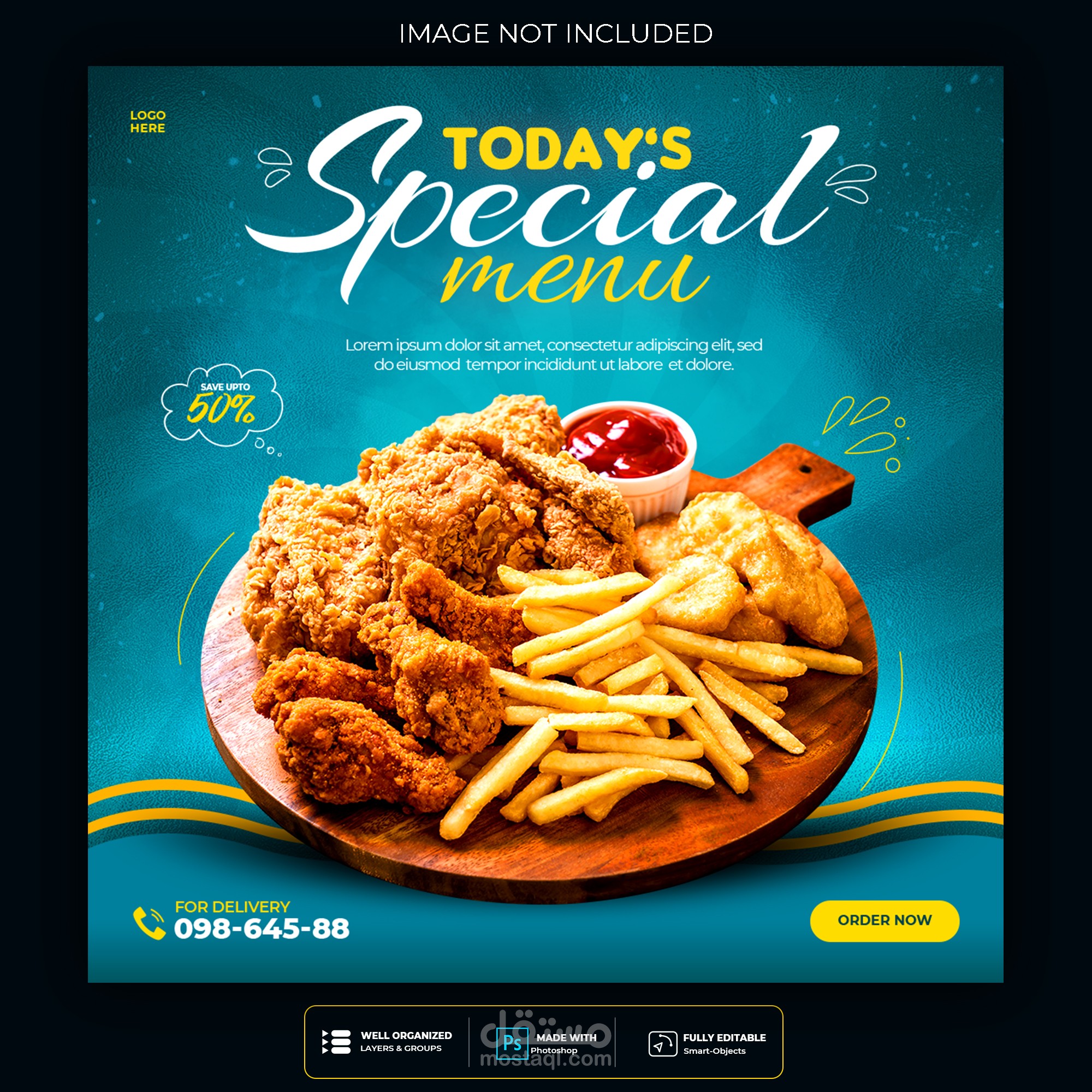 Professional social media designs burger