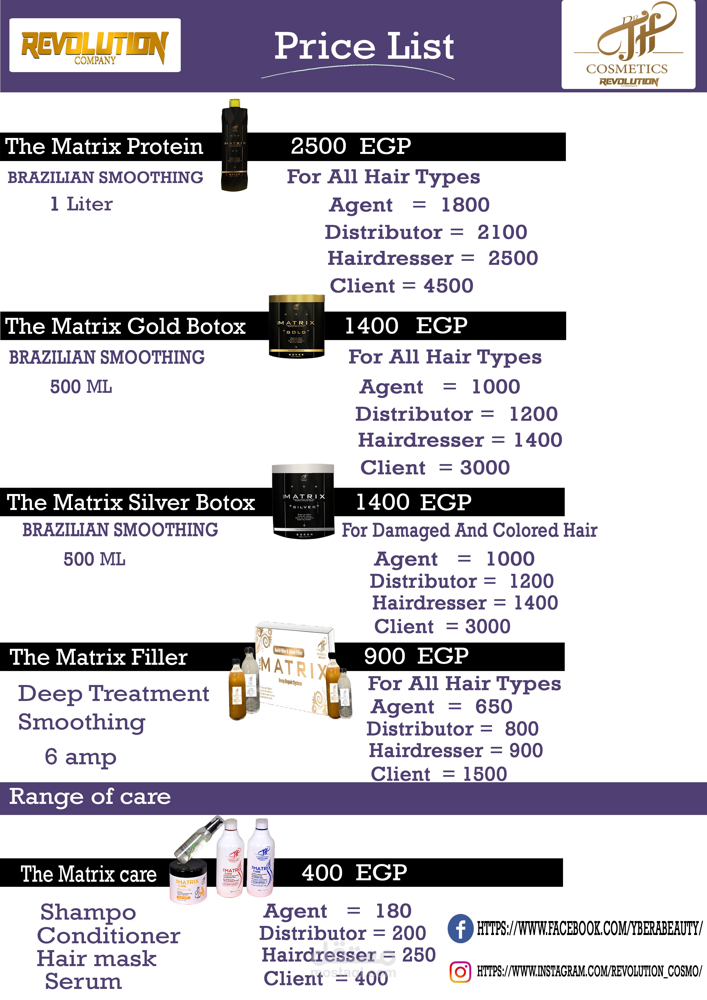 price list