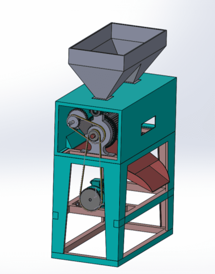 تصميم كسارة نوى الأركان باستخدام SolidWorks