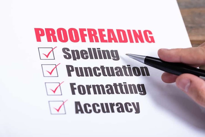 Proofreading - التدقيق اللغوي