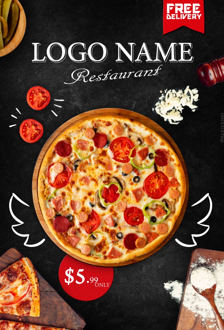Pizza restaurant flyer-poster