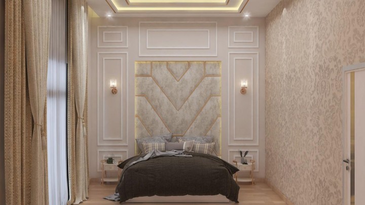 تصميم غرفة نوم رئيسية في الكويت