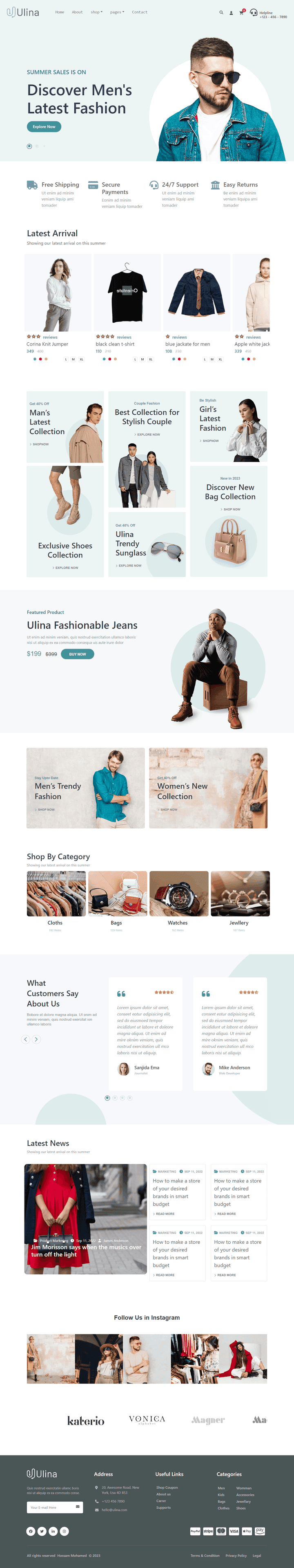 Ecommerce clothes shop