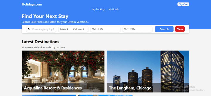 موقع عرض و حجز فنادق- Website to display and buy hotels | Hotel Booking Web App