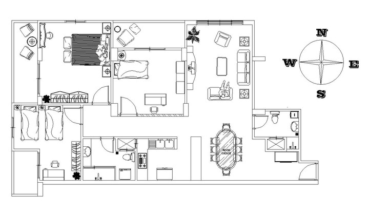 تصميم شقه 2D & 3D