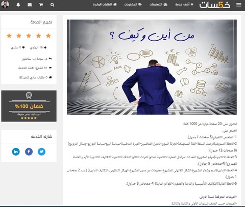 دراسات جدوى متنوعة على خمسات