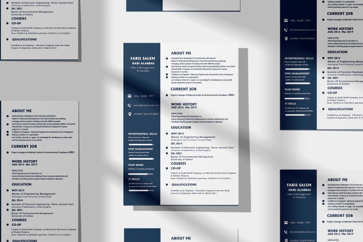 تصميم سيرة ذاتية احترافية عربي و إنجليزي
