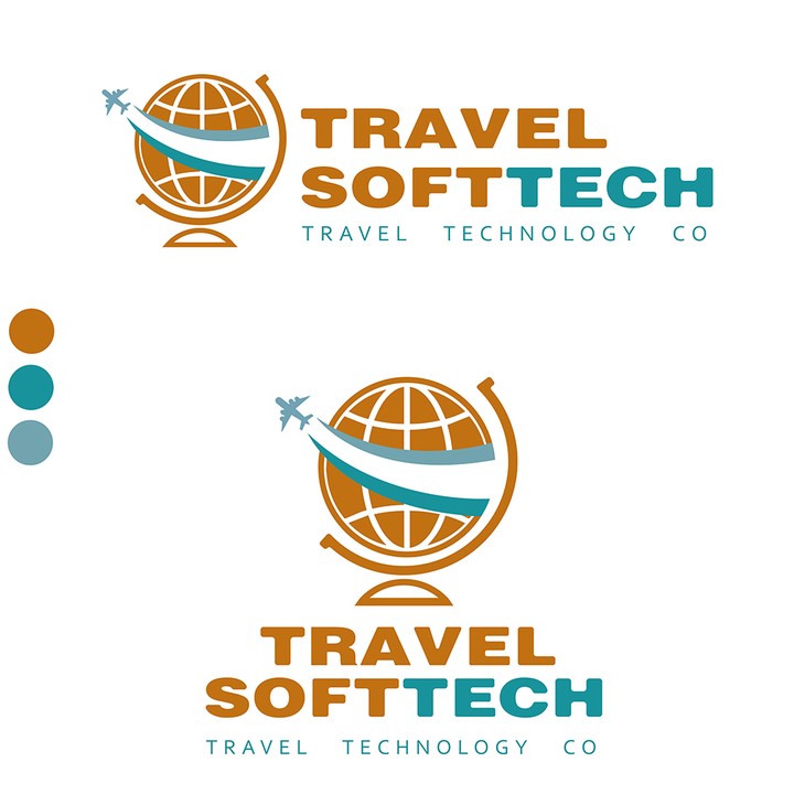 هوية البصرية لشركة TRAVEL SOFTTECH