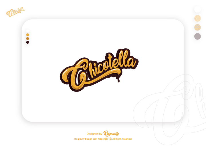 Chicotella logo design - تصميم شعار شيكوتيلا (خط) - typography logo