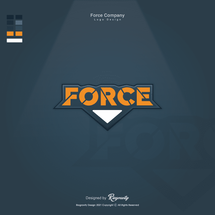 Force logo design- تصميم شعار فورس (خط) - typography logo