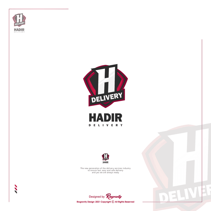 Hadir delivery services Co. logo design- تصميم شعار شركة حاضر لخدمات التوصيل