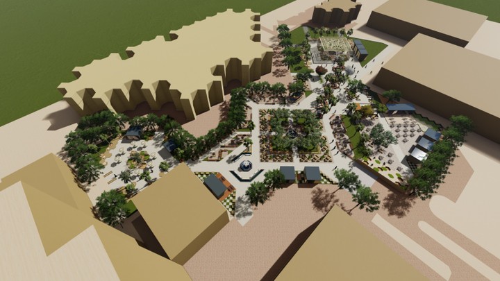 تصميم حديقة خارجية لجامعة قطر